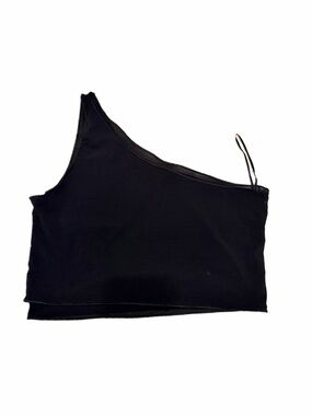 ALO Yoga Black One-Shoulder Crop Top